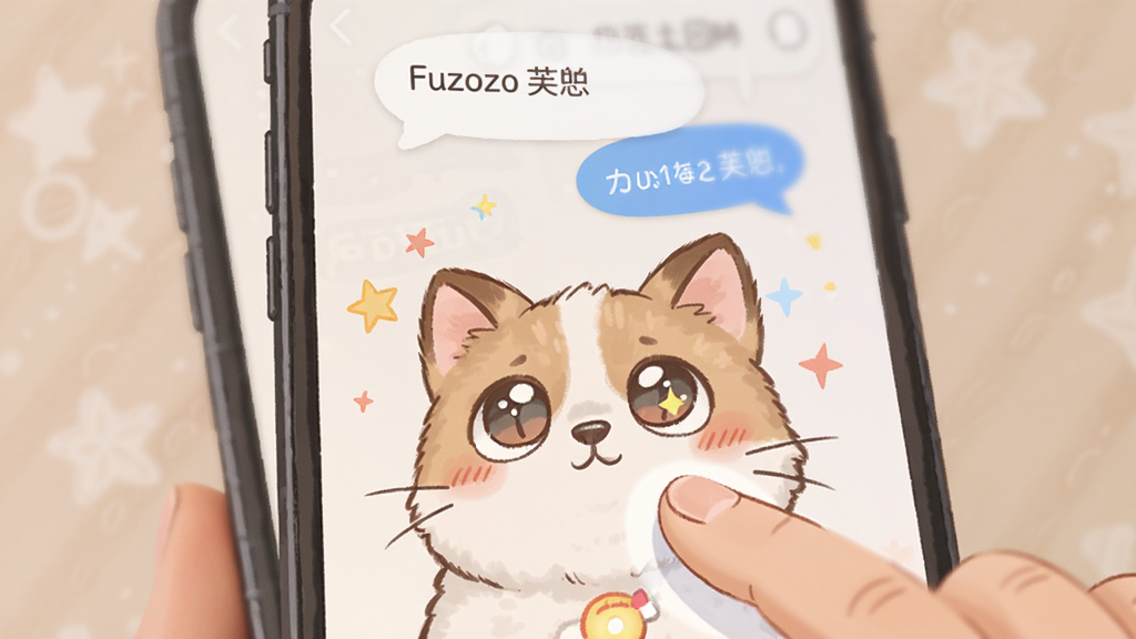 ������Fuzozoܽ�����ֻ���Ļ�����û���������ܰ���棬����̧ͷ������Ļ�⣻����Ϊ�����ֻ����棬�������ƫ�£��Ű�ͻ��������Χ���Ϸ��жԻ����ݣ����Ϊ�������ϵ�廭��ϸ�ڰ�����ָ�ᴥ��Ļ���������з��⡢��ΧƮ����С���ǣ����ʸ��壬�ɾ��������޶���Ԫ��