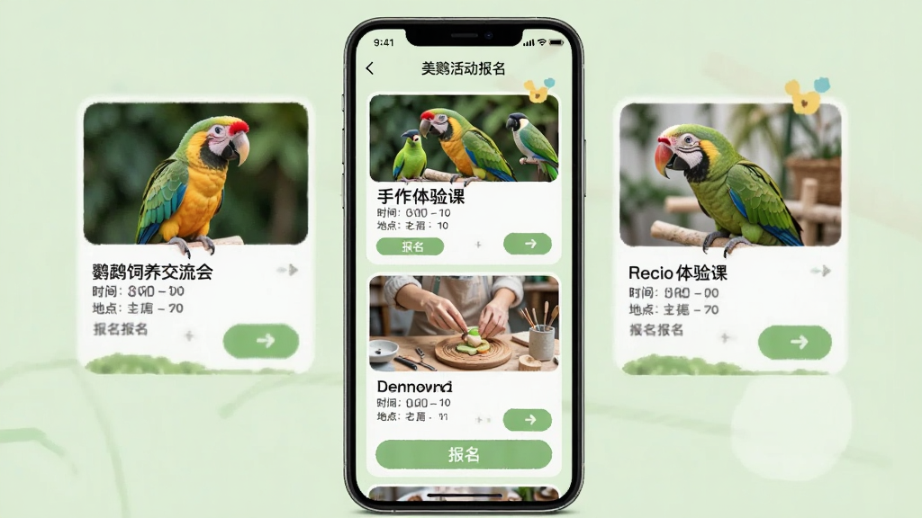 �����Ļ����ҳ�棬�ֻ���Ļ��ʾ��б����������������������ᡱ����������Ρ��ȿ�Ƭ��ÿ�ſ�Ƭ�лͼƬ��ʱ�䡢�ص�ͱ�����ť������Ϊ����ɫ�������ˬ���࣬ϸ�ڷḻ�������������޶���Ԫ��
