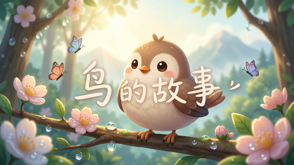 һֻԲ��ɰ��Ŀ�ͨС��վ�ڿ����ʻ�����֦�ϣ��������峿����������λ�ɭ�֣����������������д��д�š���Ĺ��¡������岼�־��ж��룬���Ϊ��������ϵ�廭��ϸ�ڰ���¶�顢������Զ�����ʵ�ɽ�ͣ����ʸ��壬�ɾ����޶���Ԫ��