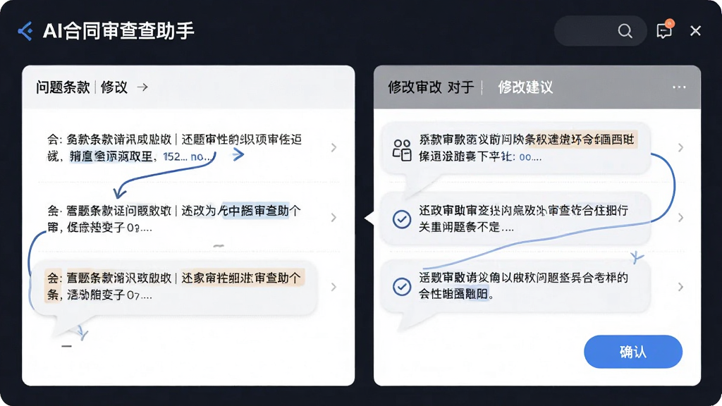 ������AI��ͬ�������չʾ�޸Ľ�����棬����Ϊ������������Ҳ��޸Ľ���������У��Ű���öԱ�ʽ˫����ƣ����Ϊרҵ�����Լ�磬ϸ�ڰ����޸ļ�ͷ�������ı����ݺ�ȷ�ϰ�ť�����ʸ���ɾ��޶���Ԫ��