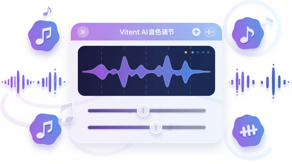 ��������ΪVitent AI��ɫ������壬������в���ͼ�뻬��ؼ�����Χ��������������ͼ�꣬���ֲ��þ��о۽���ͼ���Ű������򣬷��Ϊ�ִ���ƽ��UI�廭��ϸ�ڰ�����ɫ����ɫ���䡢�����Ӱ��Բ�ǿؼ������ʸ��壬�ɾ����޶���Ԫ��