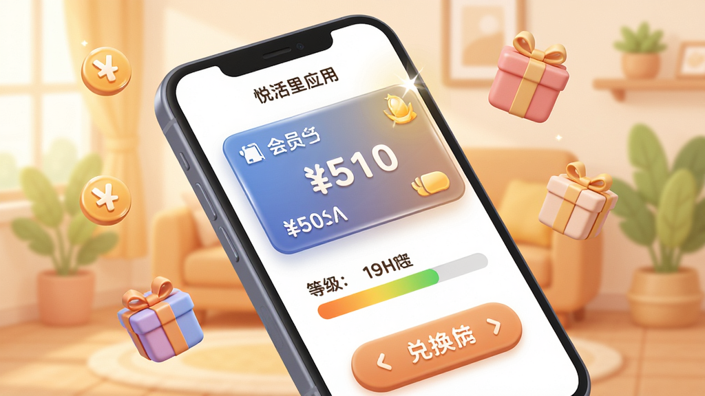 �û���Ӧ�û�Ա���Ľ��棬��������Ϊ�ֻ���Ļ����Ļ��ʾ��Ա�����������֡��ȼ���������һ���ť������Ϊ��ܰ�ľӼ��������ͼ������Ϊ�ֻ���б�Ƕ�չʾ����ΧƯ�����ַ�������Ʒ��ͼ�꣬���Ϊ���Բ�ǿ�ͨ���ϸ���ϻ������������ɼ�����Ա���й���У����ʸ��壬�ɾ����޶���Ԫ��