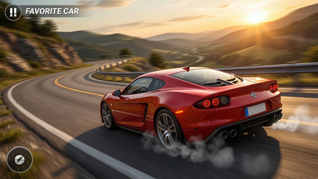 My Favorite Car ��Ϸ������һ����ɫ�ܳ���������ɽ·�ϸ��ٹ��䣬������΢��б����̥�����Ӵ�������΢�̳�Ч����������ɽ����Ϧ�������涯��ʮ�㣬3Dдʵ��񣬻���ϸ��ɾ�