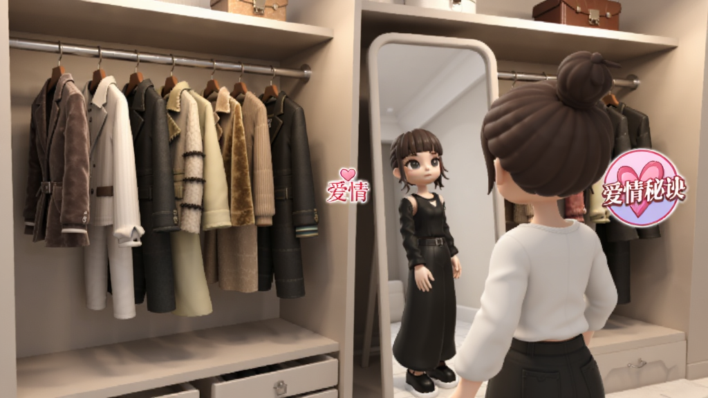 ����չʾһ�������ɫ���³����棬�³��ڹ��Ŷ��ײ�ͬ���ķ�װ����ɫվ�ھ���ǰ�Դ����Ա��а����ؾ���logo������Ϊ���ҷ���ʽ�����Ϊʱ����־�磬ϸ�ڰ�������Ĳ����ʸС����ӵķ���Ч������������͵ƹ⡣�����������ɾ����޶���Ԫ�ء�