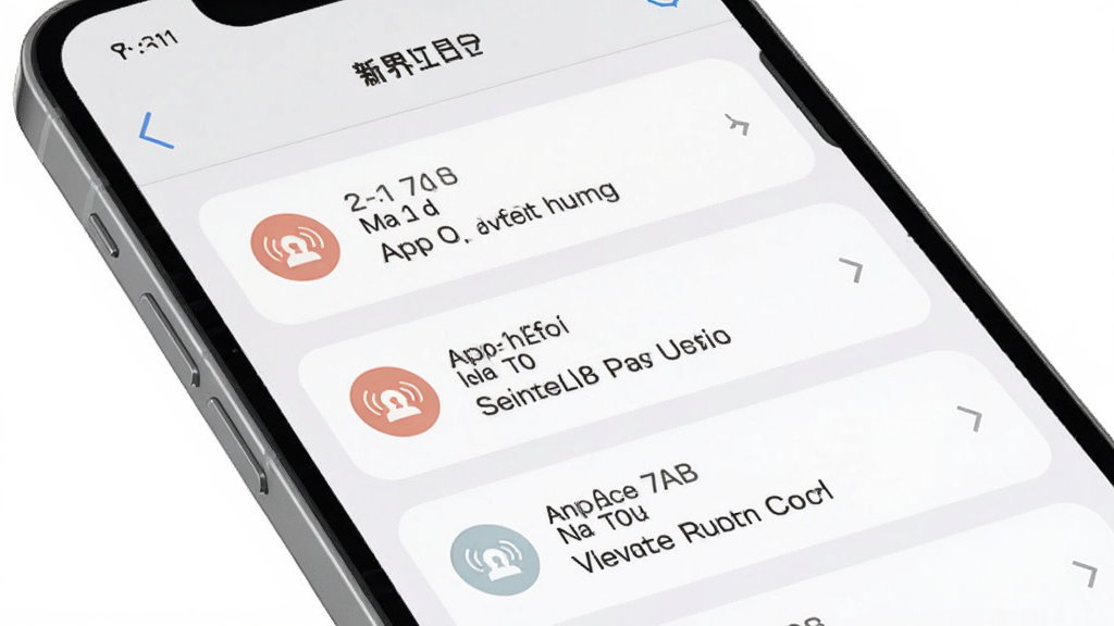 �½�App������Ϣ���棬�ֻ���Ļ��ʾ�����豸����֪ͨ�б���ÿ��֪ͨ����ͼ�ꡢʱ�䡢�豸���ƺͼ�Ҫ����������������������ɫ��ͣ����ʸ��壬�ɾ��޶���Ԫ��