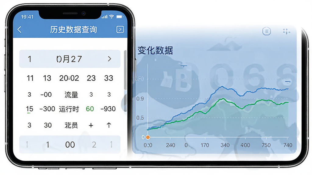 �½�App��ʷ���ݲ�ѯ���棬�ֻ���Ļ��ʾ����ѡ��������ʷ��������ͼ������������ѹ��������ʱ���Ȳ�������ʷ�仯���ƣ����沼����������ɫ���ʣ����ʸ��壬�ɾ��޶���Ԫ��