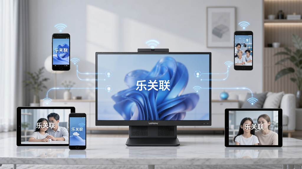 һ��չʾ��ͥ���ܻ��������Ļ��棬����������һ̨����һ�������Χ�����ż��������ֻ���ƽ���豸���豸��Ļ֮���÷�����������ӱ�ʾ���ݻ�ͨ�������а�������