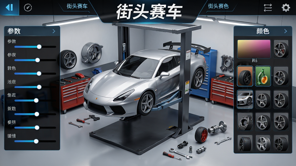 һ��������Ϸ�ĳ����װ���棬������չʾһ����ɫ�ܳ������������ϣ���Χ�и��ָ�װ����빤�ߣ���������