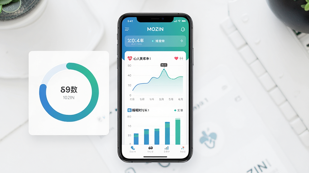 һ��չʾ MOZIN �������ݿ���Ĺ���ʾ��ͼ������������һ���ֻ�����Ļ��ʾ MOZIN Ӧ���ڵĽ�������ҳ�棬������������ͼ����������ͼ��˯��ʱ����״ͼ����ɫ������Ϊ��������ɾ�����������������ִ���Լ��ϸ�ڷḻ�����ʸɾ����޶���Ԫ�أ�ͼƬ������Ϊ��MOZIN�����Ű�������ʺ��������ܽ���