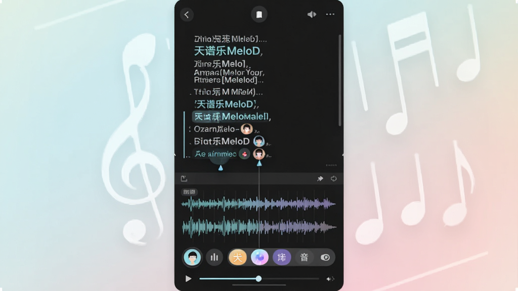 ����Ϊ������MeloD�ĸ�ʱ༭��AI�������棬��Ļ�Ϸ���ʾ����ı����·���ʾ�������κ���ɫѡ��ť������Ϊ����������У�����Ϊ��ͽ��䣻�Ű�Ϊ���湹ͼ�����Ϊ�������շ��ǳɫ�����������ɫ����ϸ�ڰ�����ʸ�����ꡢ��ɫͷ��ͼ�ꡢ���Ž�����������Ϊ���壬�ɾ�������Ԫ��