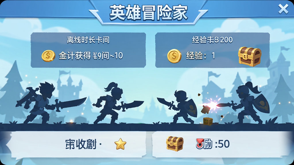 ����չʾӢ��ð�ռҵĹһ�������棬��Ļ����ʾ����ʱ�����ۼƻ�õĽ�ҡ����顢���佱����������Ӣ��С���Զ�ս���ļ�Ӱ�������������������ɫ�������С�Ӣ��ð�ռҡ���ʶ�����ּ�࣬���ʸɾ����޶���Ԫ��