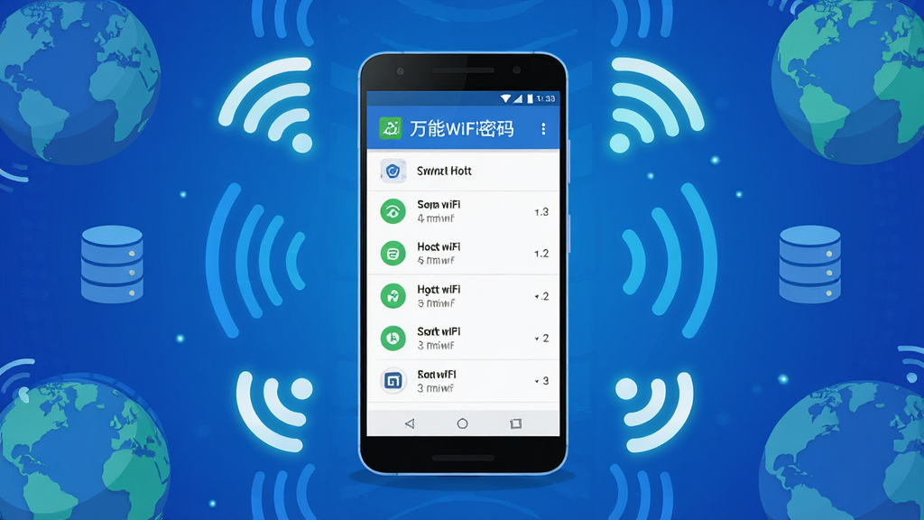 һ��AI���ɵĲ廭������������һ����׿�ֻ������ڻ������룬�ֻ���Ļ��ʾ����wifi�����������ȵ��б�ҳ�棬�ֻ���Χ�����Ŷ�������WiFi�ź�ͼ��͵�����ͼ�������ֲ������ĶԳƹ�ͼ�����Ϊ��ƽ���Ƽ��廭��ϸ�ڰ�����ɫ���䱳�����źŲ������������ݿ�Բ����ͼ�꣬���ʸ���ɾ�������������Ϊ������wifi���롱���޶���Ԫ��