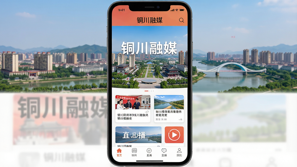 һ���ֻ���Ļչʾͭ����ýAPP�����棬����������ͭ�����з�ⱳ���������Ϸ���ʾ��ͭ����ý�����ֱ�ʶ���·�����������Ѷ��Ƭ��ֱ�����ͼ�꣬���岼�ּ�����������Ϊ��ƽ��UI��ƣ�ϸ�ڰ���״̬�����ײ������������ʸ��壬�ɾ����޶���Ԫ��