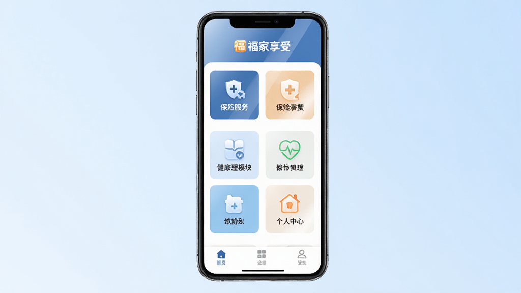 ��������APP��ҳ����չʾ������Ϊһ�������ֻ��������ã���Ļ�ڳ��ָ�������Ӧ�õ���ҳ���������շ�����ڡ���������ģ�顢�������ĵ�ͼ���������룬���ֲ������½ṹ����ΪƷ�Ʊ�ʶ�в�Ϊ���ܹ���ײ�Ϊ���������Ű������������Ϊ�ִ���ƽ������磬ϸ������Ļ����΢����Ч������Ϊǳ��ɫ���䣬���ʸ���ɾ��޶���Ԫ��