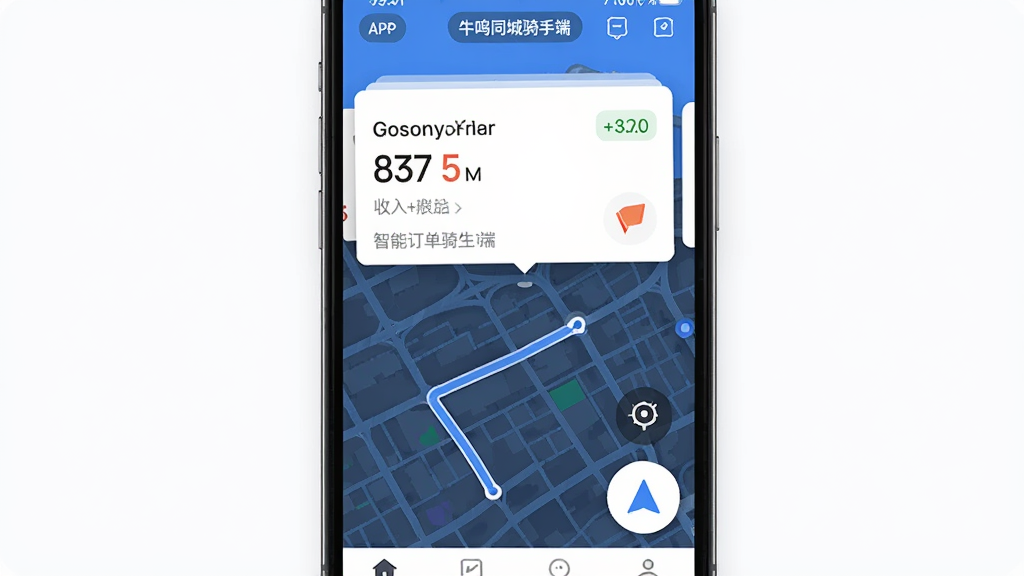 ����Ϊţ��ͬ�����ֶ�APP����չʾ���ܶ������͹��ܣ�����Ϊ�ֻ���Ļ��д���У��Ű�ͻ��������Ƭ�͵�ͼ·�ߣ����Ϊ�ִ���ԼUI���ϸ�ڰ����������֡�������͵�����ͷ�����ʸ��壬�ɾ����޶���Ԫ��