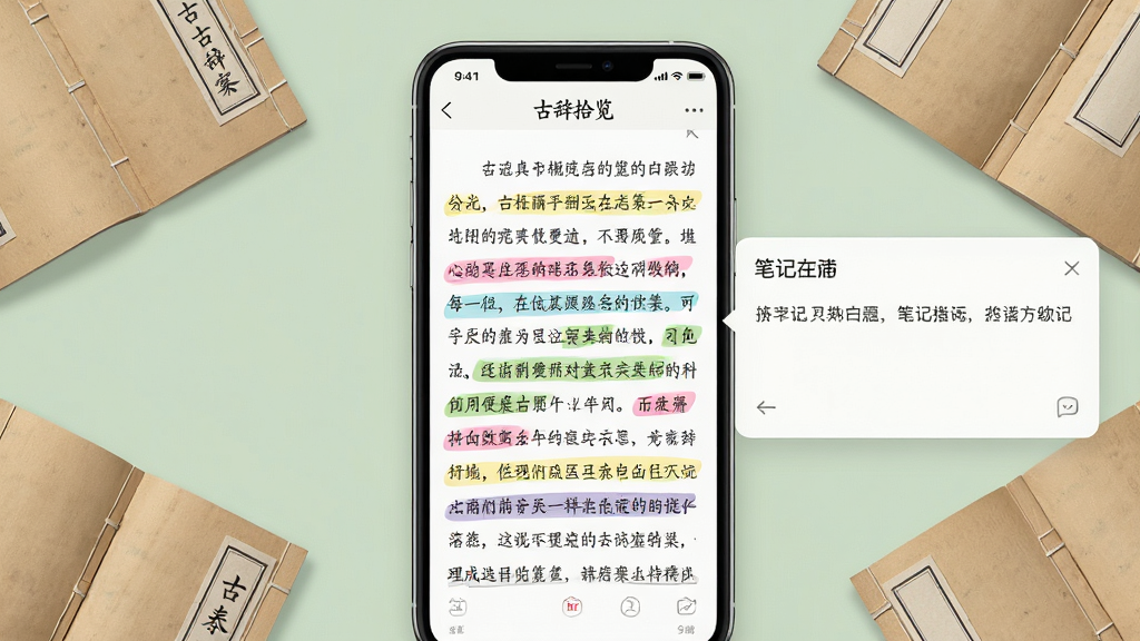 ����Ϊ���Ŵ�ʰ����Ӧ���ڵıʼǽ��棬�ֻ���Ļ��ʾһƪ���ģ������в�ɫ���ߺ͸�����ǣ��Աߵ����ʼ�����򣬱���Ϊ���ǳ��ɫ������Ϊ�ֻ����У����ܵ�׺������������װ�飬���Ϊ��Լѧϰ�磬ϸ���ϻ�����ɫ�������ʼǿ����������ʸ��壬�ɾ����޶���Ԫ��