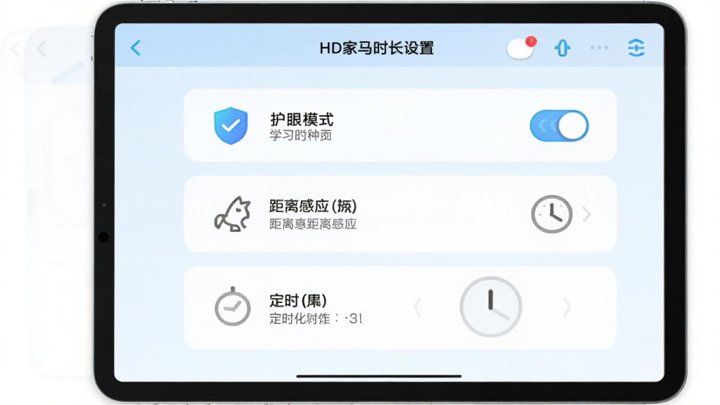 ����AIѧHD�ҳ��ܿؽ��棬ƽ����Ļ��ʾѧϰʱ��������壬�������л���ģʽ���ء������Ӧͼ��Ͷ�ʱ��������Ϊ�����б������Ϊ����ǳɫϵ��ϸ�ڰ������ư�ȫͼ���ʱ��ͼ�Σ����ʸ��壬�ɾ��޶���Ԫ��