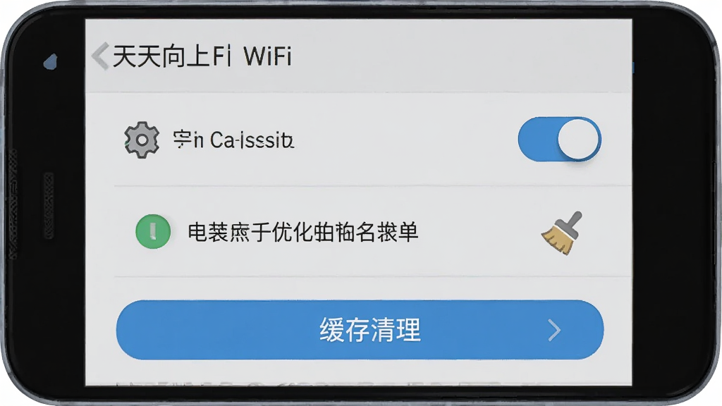 һ����׿�ֻ���Ļ��ʾ��������WiFi����ҳ�棬ҳ������Ȩ�޿��ء�����Ż�������ѡ�����������ť������Ϊǳ��ɫ������Ϊ�б�ʽ���У����Ϊ���ʵ��UI�廭��ϸ�ڰ������ذ�ť������ͼ�ꡢ����ˢ��ͼ�꣬���ʸ��壬�ɾ����޶���Ԫ��