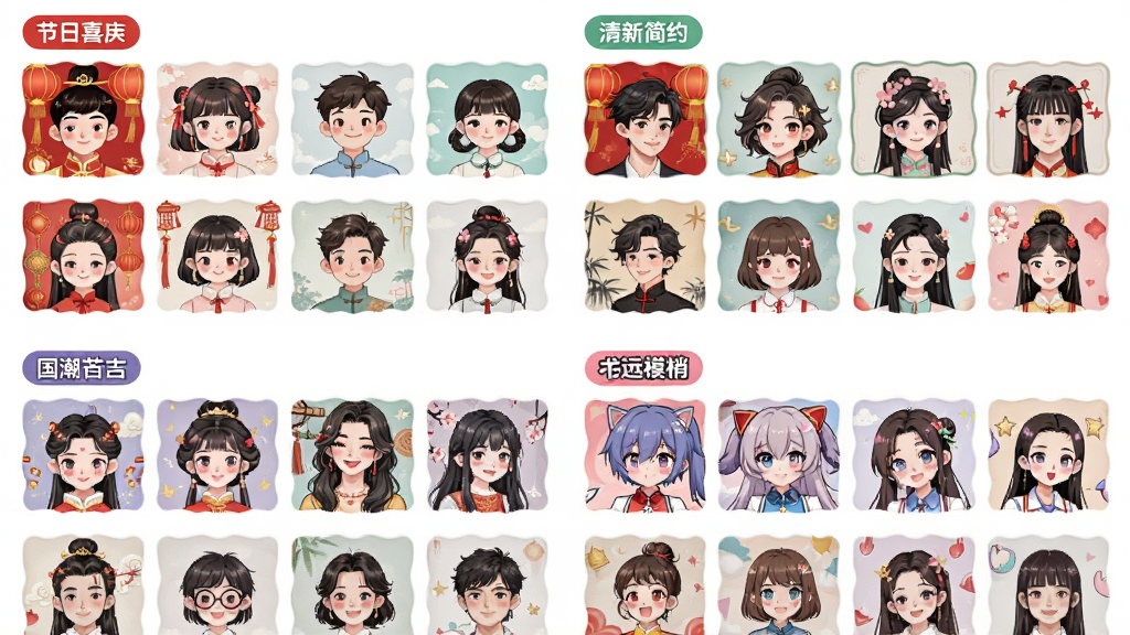 ϲ��ü��Ӧ���ڵ�ͷ��ģ�����棬��������������Ŷ��Ų�ͬ����ͷ������ͼ����Ϊ����ϲ�졢���¼�Լ�������ŷ硢��ͨ�����ĸ��������򣬲���Ϊ����״���У�����������ã�ϸ����ͻ�������ǩ��ģ��Ԥ��ͼ�����������ɾ����޶���Ԫ��