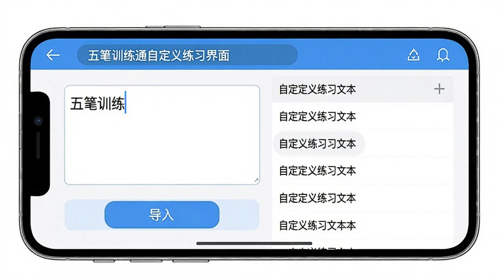 ���ѵ��ͨ�Զ�����ϰ���棬�ֻ���Ļ��ʾһ���ı������͵��밴ť���Ա����ѵ�����Զ�����ϰ�ı��б������沼������������Լ������Ϊ���ģ������������ɾ�������Ԫ��