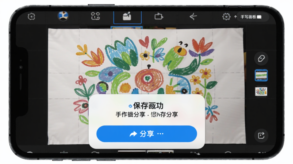 ��д������Ʒ����������棬�ֻ���Ļ����ʾһ���ֻ���ɵĲ�ɫͼ�����·���������ɹ���ʾ�ͷ�����ť���������ֻ��������ͼ����������ˬ������������ͻ��