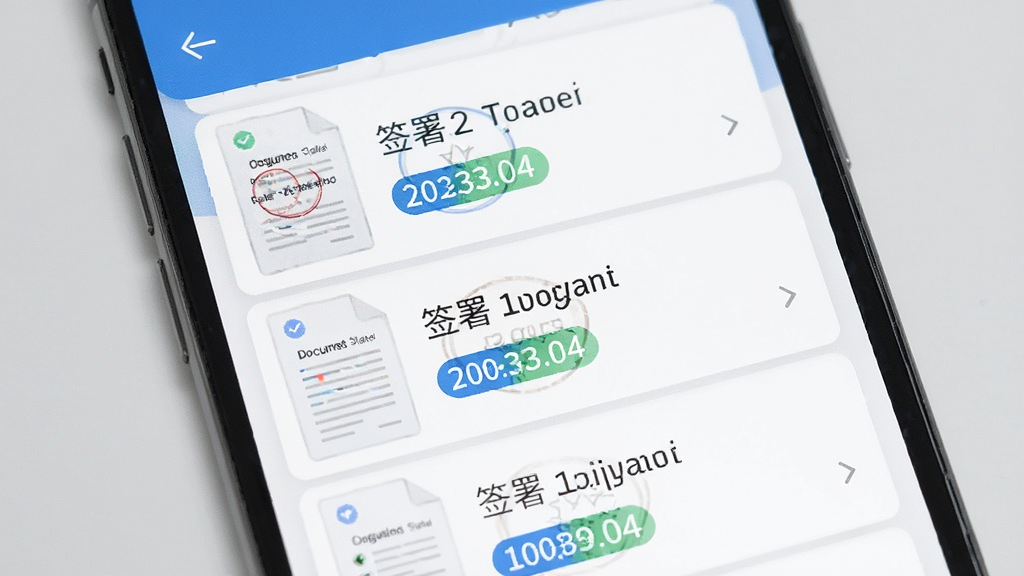 �ֻ���Ļ��ʾ��һ���б����棬�б��������Ŷ����ǩ��ĵ����ĵ���ÿ���ĵ��Ա߱�ע��ǩ��ʱ���״̬��ǩ��������ɫΪ������䣬��������죬������ǳ��ɫ�������������޶���װ��Ԫ��