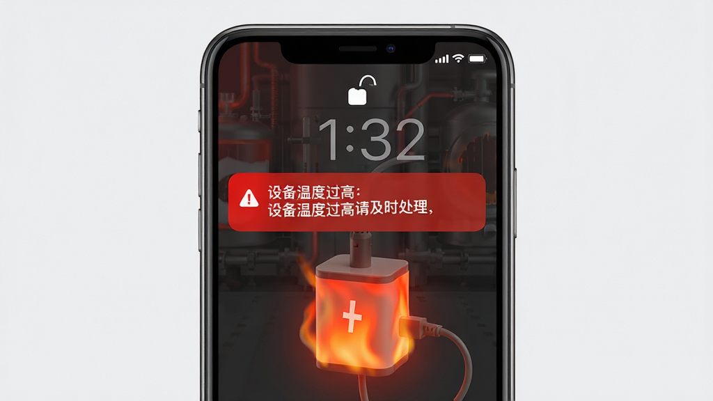 ���ǹ�����ȫ�������ͽ��棬�ֻ�����״̬��ʾ��ɫԤ��֪ͨ������Ϊ�豸�¶ȹ����뼰ʱ�����������г�������ȵ��Ӿ�Ч�������ʾ�Ƽ��У�ɫ���Ժ�ɫ�����Ϊ�������ʸ��壬����ɾ����޶���Ԫ��