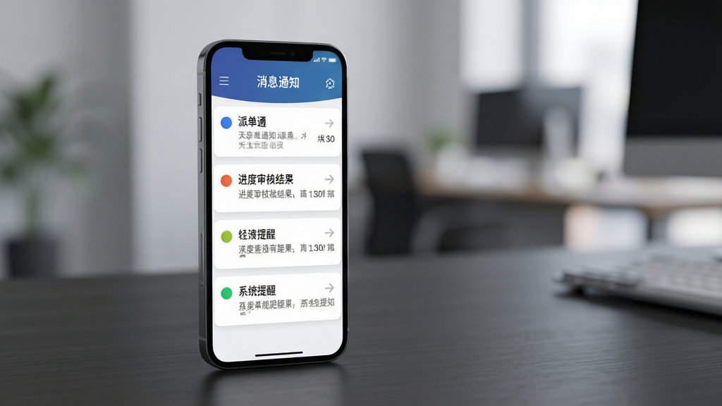 �칤�ƽ� ��Ϣ֪ͨ����չʾͼ����������Ϊ�ֻ���Ļ����ʾ��Ϣ֪ͨ�б��������ɵ�֪ͨ��������˽����ϵͳ���ѵ���Ŀ��ÿ��֪ͨ����в�ɫԲ���ʶ���ֻ���������ɫ�����ϣ���������΢�黯�İ칫����������Ϊ�ֻ�����ƫ�󣬷��Ϊ�ִ���Լ��ϸ����֪ͨ��Ŀ�ֲ�������ͼ�꾫�£����ʸ��壬�ɾ����޶���Ԫ��