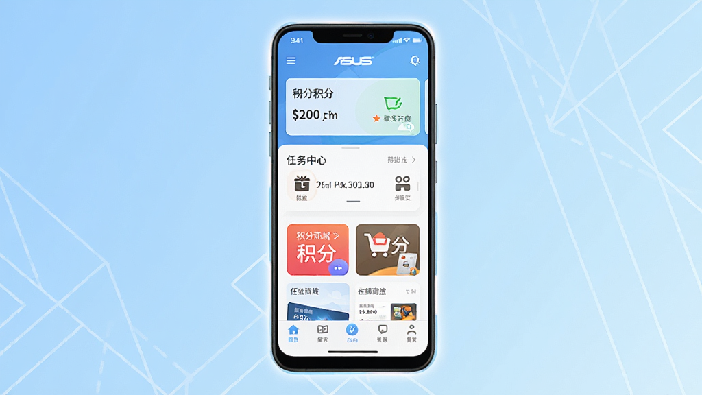 ��˶�۱���ٷ�Ӧ��������չʾ�������������һ�������ֻ����ֻ���Ļ��������ʾ��˶�۱���APP����ҳ���֣�����������Ƭ������������ڡ������̳�ͼ��͵ײ�������������Ϊǳ��ɫ�������ɫ��������װ�Σ����������¿Ƽ��У�ϸ�����ֻ���Ե����͹��Σ����ʸ��壬�ɾ����࣬�޶���Ԫ��